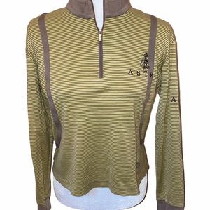 Astra Athletic striped 1/4 ZipTop Size: Small